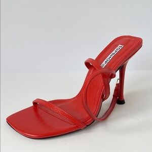 Topshop Red Leather‎ Strappy Heels – EU 38 / US 7.5